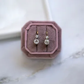 Duo Diamond Drop Earrings