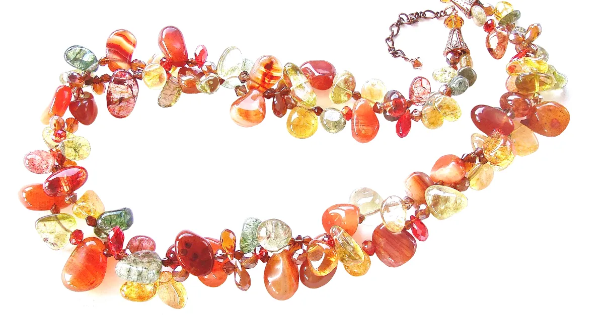 Earthly Treasures: Statement Necklace in Fall Colors