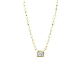 Emerald-cut Diamond Illusion Necklace