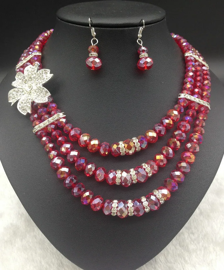Enchanting African Gemstone Bridal Jewelry Set - Savanna Rhythms