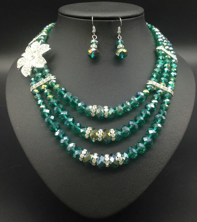 Enchanting African Gemstone Bridal Jewelry Set - Savanna Rhythms