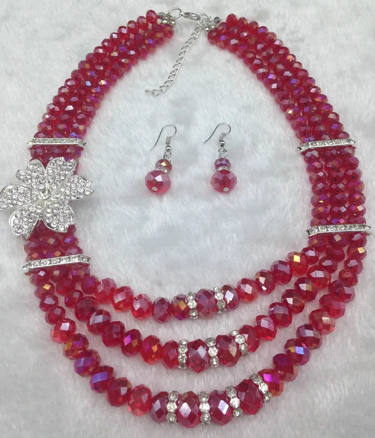 Enchanting African Gemstone Bridal Jewelry Set - Savanna Rhythms