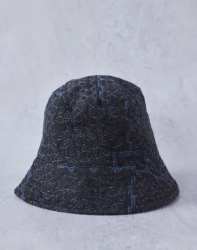Engineered Garments Geo Jacquard Bucket Hat, Black/Navy