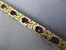 ESTATE WIDE 8.50CT DIAMOND & AAA GARNET 14K YELLOW GOLD CLASSIC TENNIS BRACELET