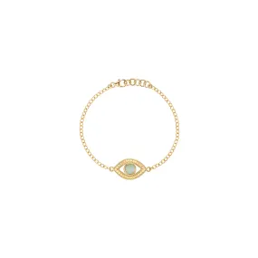 Evil Eye Green Quartz Bracelet