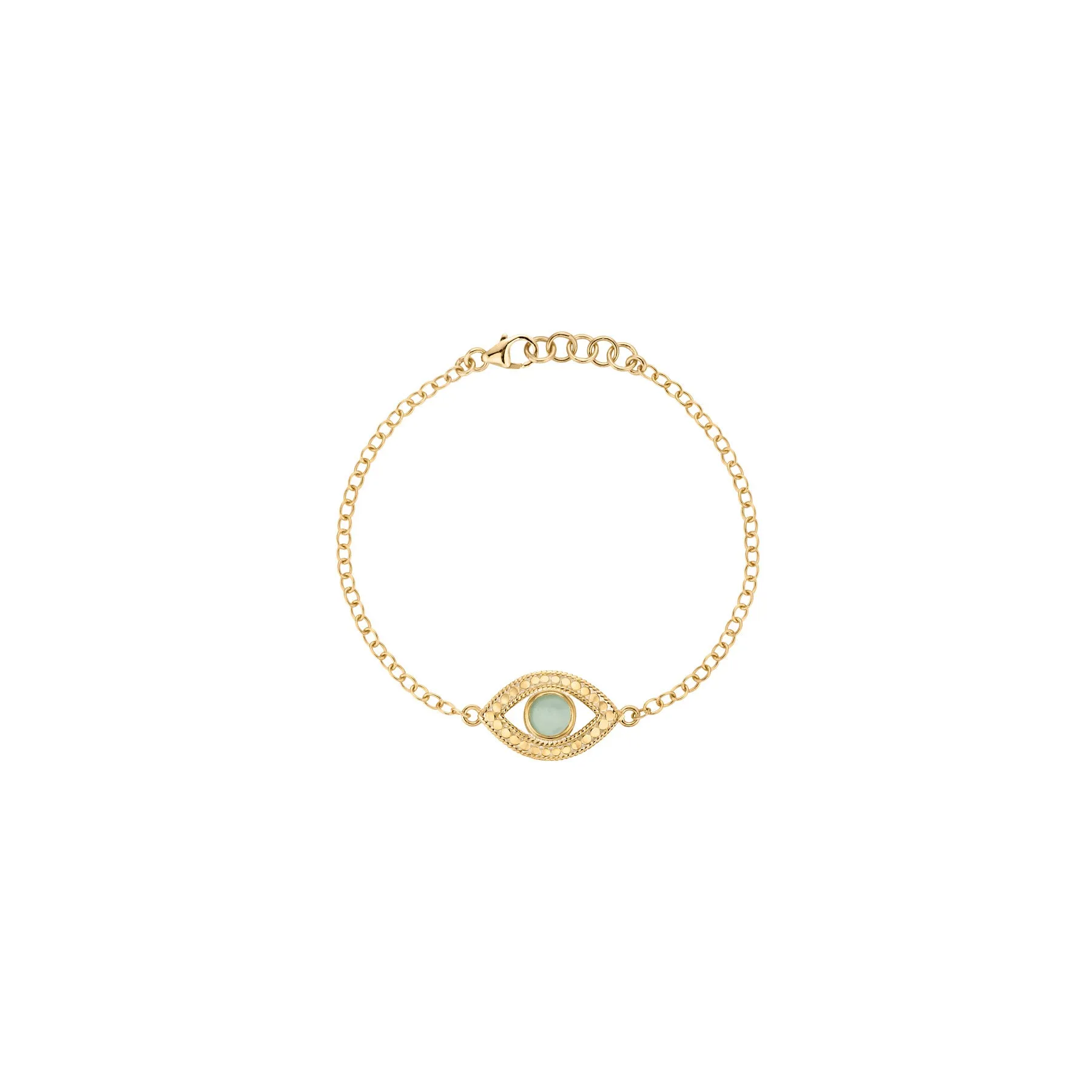 Evil Eye Green Quartz Bracelet