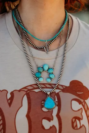 Faux Turquoise Squash Necklace