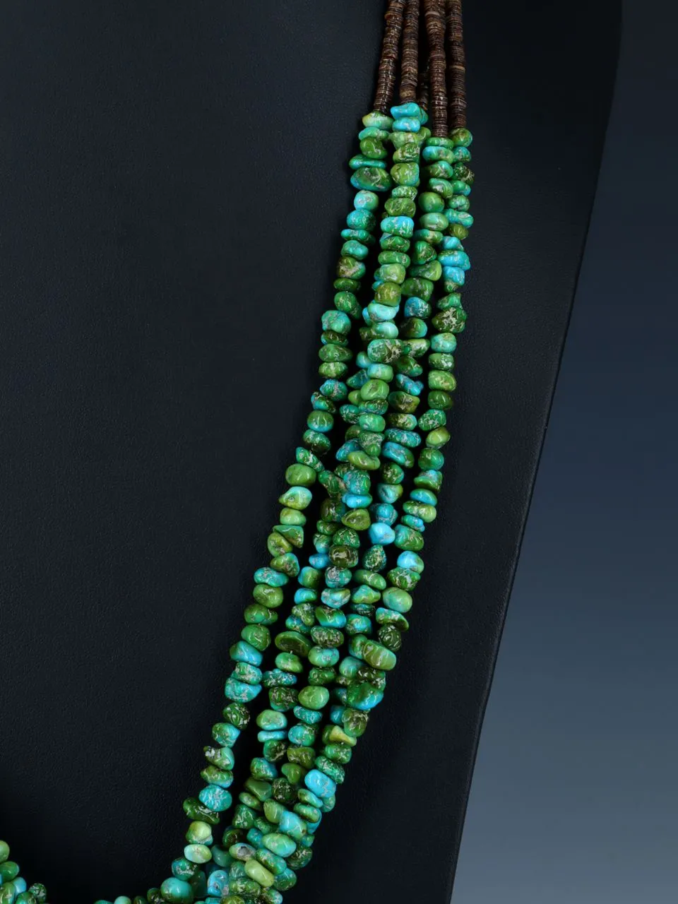 Five Strand Sonoran Gold Turquoise Necklace