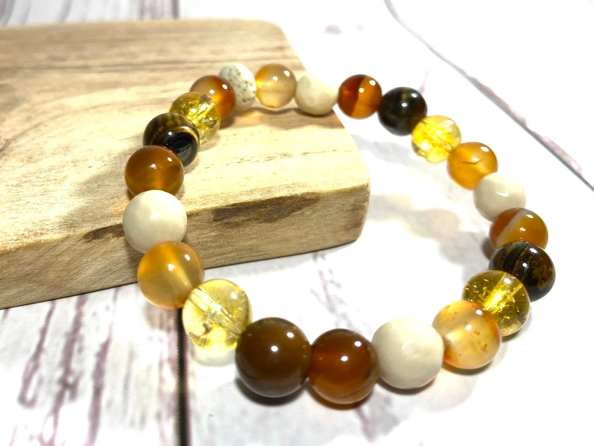 Flourish Crystal Beaded Bracelet - Aromatherapy Bracelet