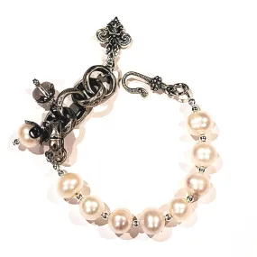 Freshwater Pearl & Chain Bracelet