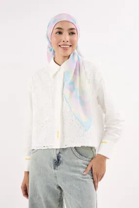 Fruity Baby Blue Square Scarf
