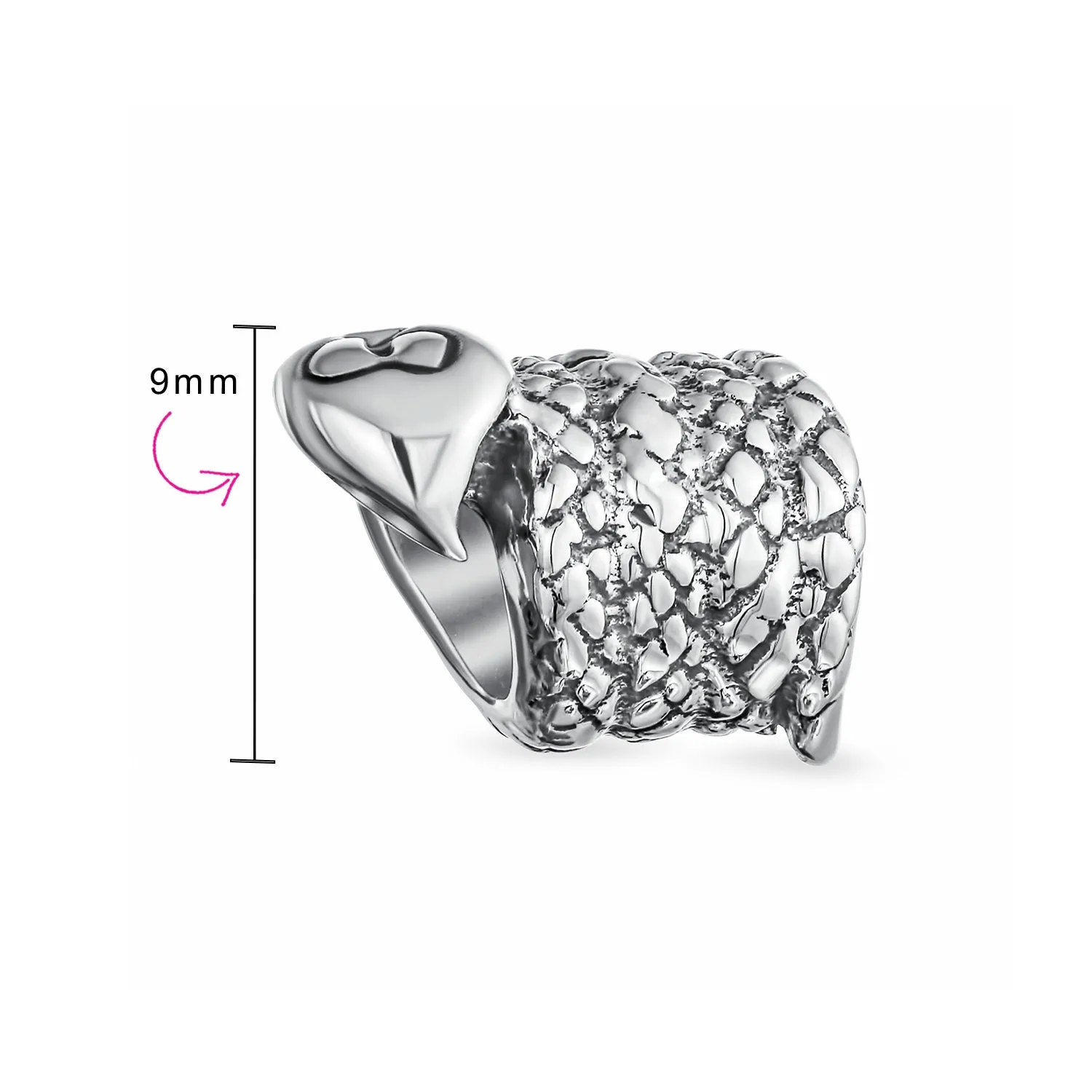 Garden Snake Charm Bead Sterling Silver for European Bracelet