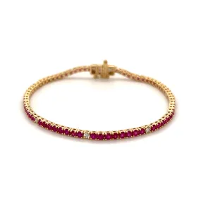 Gemstone   Diamonds Tennis Bracelet