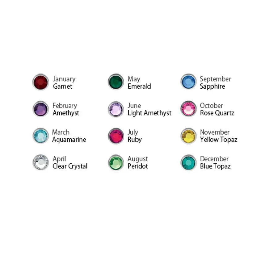 Gemstone Rectangle Birthstone Necklace
