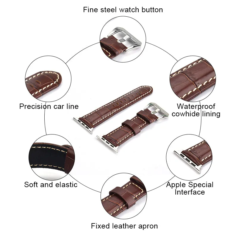 Genuine Leather Band for Apple Watch 49mm-Assorted Colors