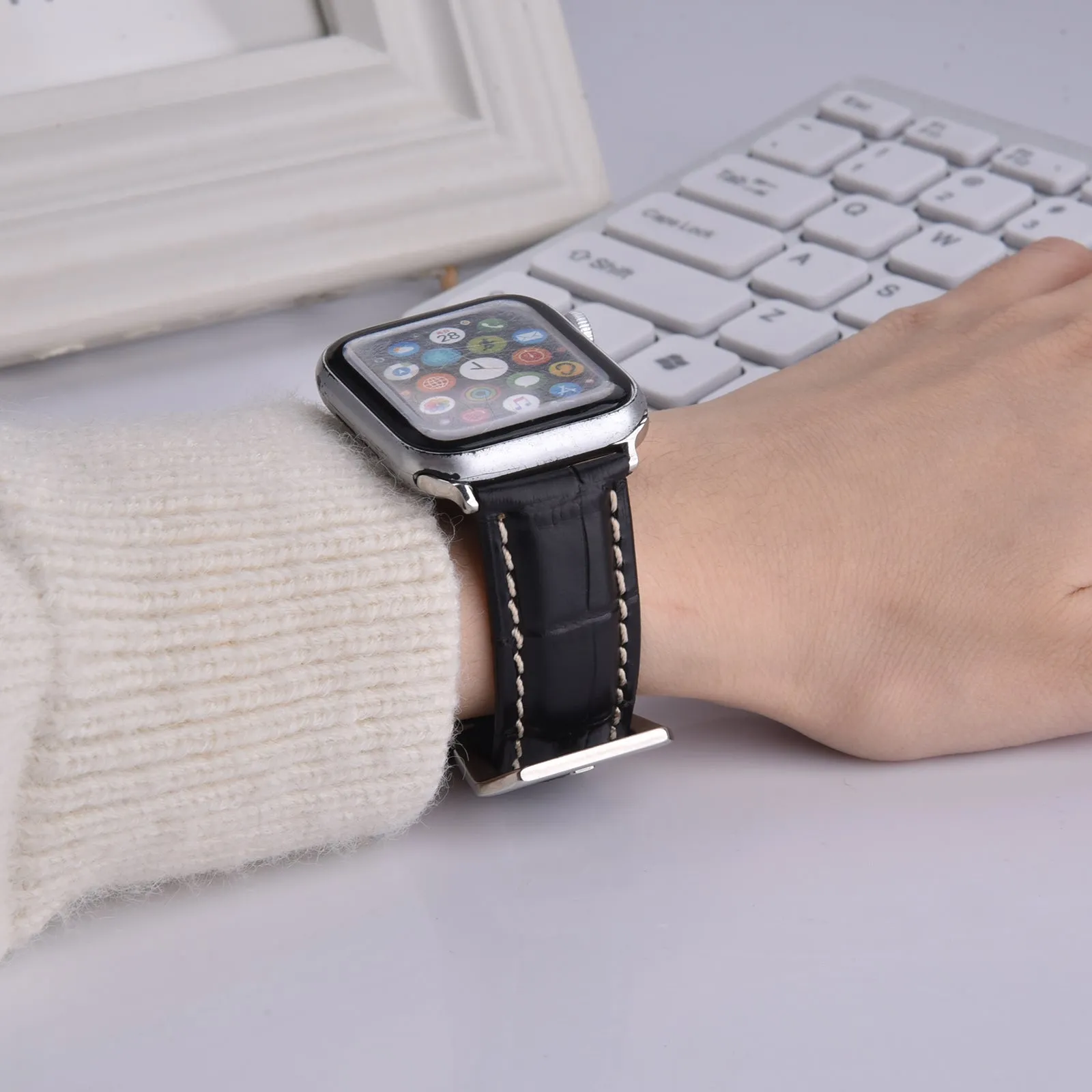 Genuine Leather Band for Apple Watch 49mm-Assorted Colors