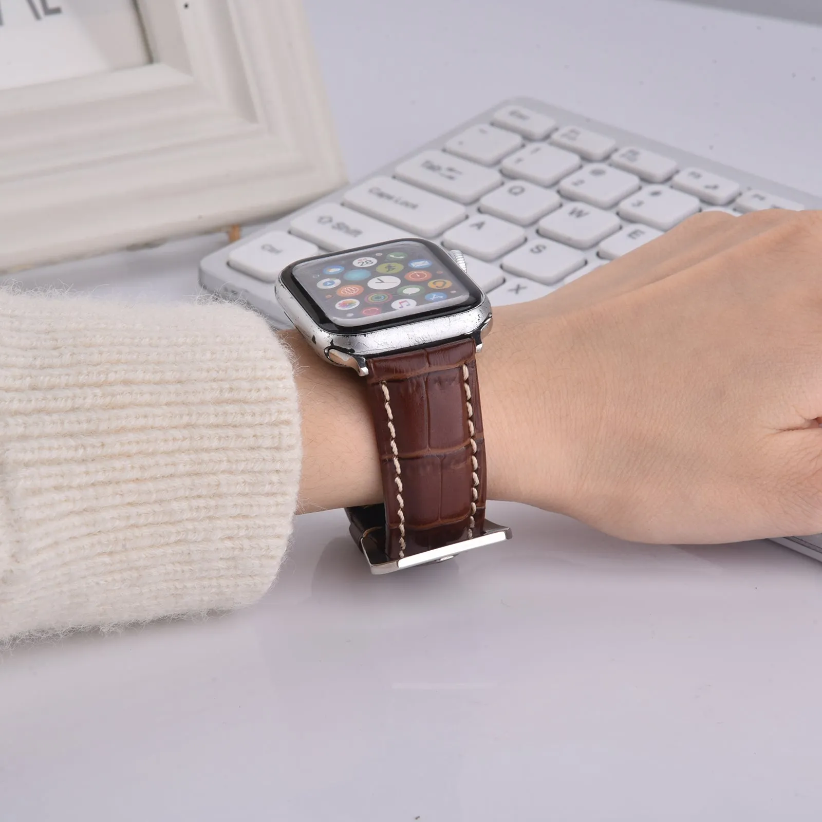 Genuine Leather Band for Apple Watch 49mm-Assorted Colors