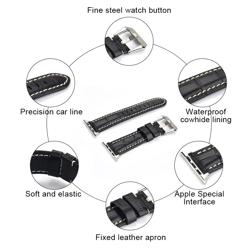 Genuine Leather Band for Apple Watch 49mm-Assorted Colors