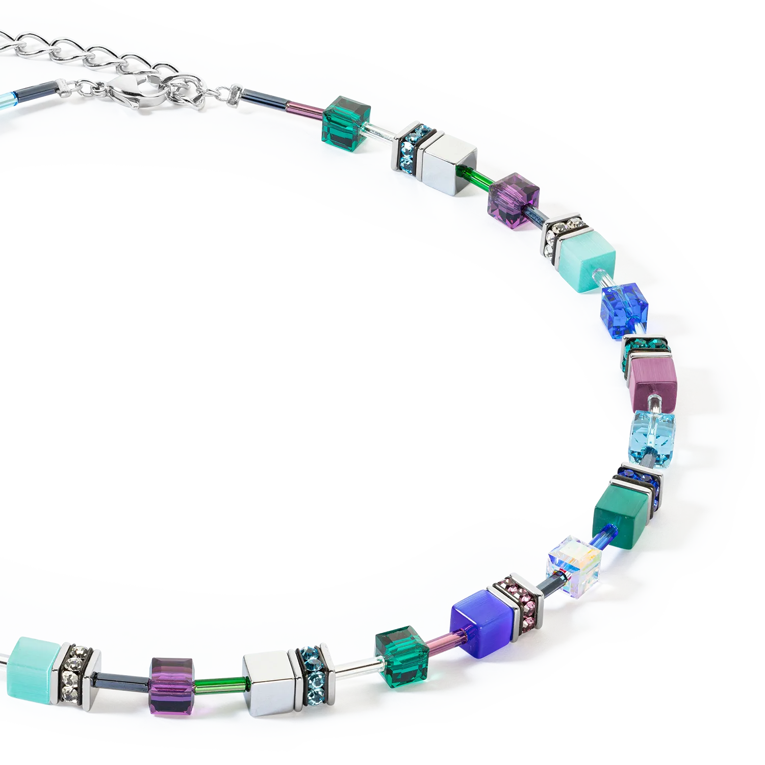 GeoCUBE® Iconic necklace turquoise lilac