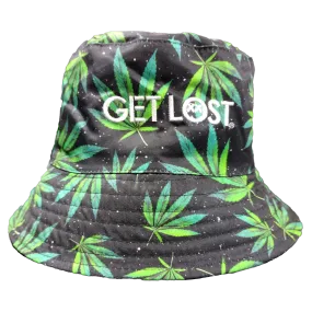 Get Lost Bucket Hat Green Leaf