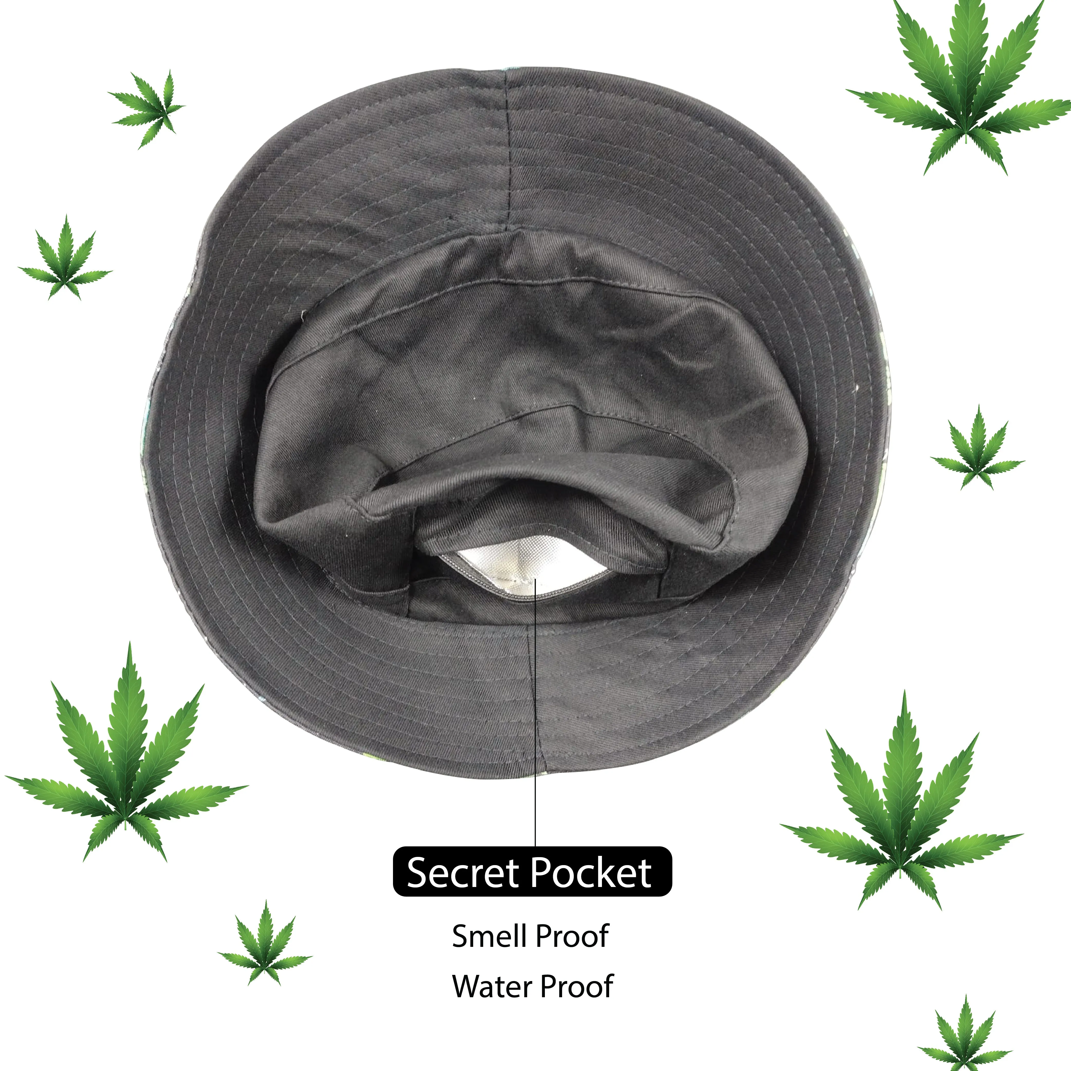 Get Lost Bucket Hat Green Leaf