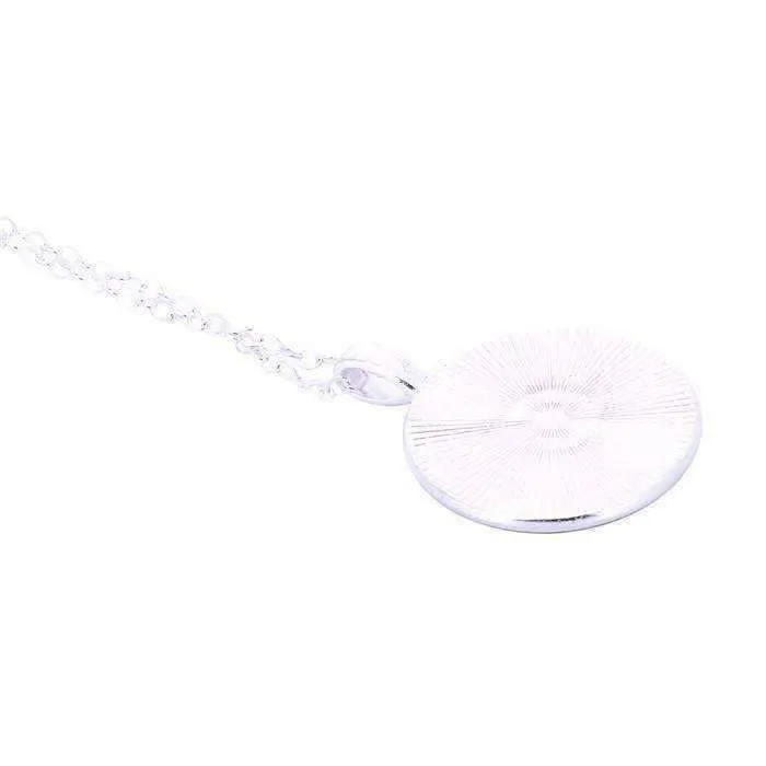 Glass Cabochon Medallion Necklace - Black and Pastel