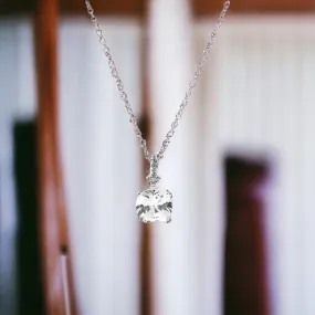 Gold or Silver Cubic Zirconia Pendant Necklace