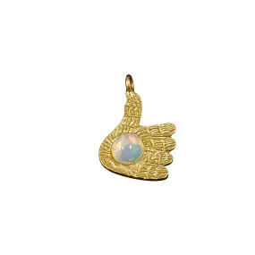 Gold Vermeil Thumbs Up Ethiopian Opal Charm