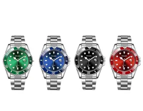 Green Water Ghost Watch Men's Watch Men's Watch Calendar Steel Belt High-Grade Quartz Watch