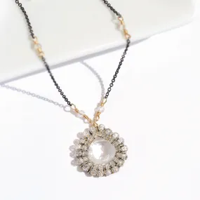 Halo Crystal Quartz Necklace