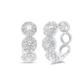Halo Diamond Huggie Earrings