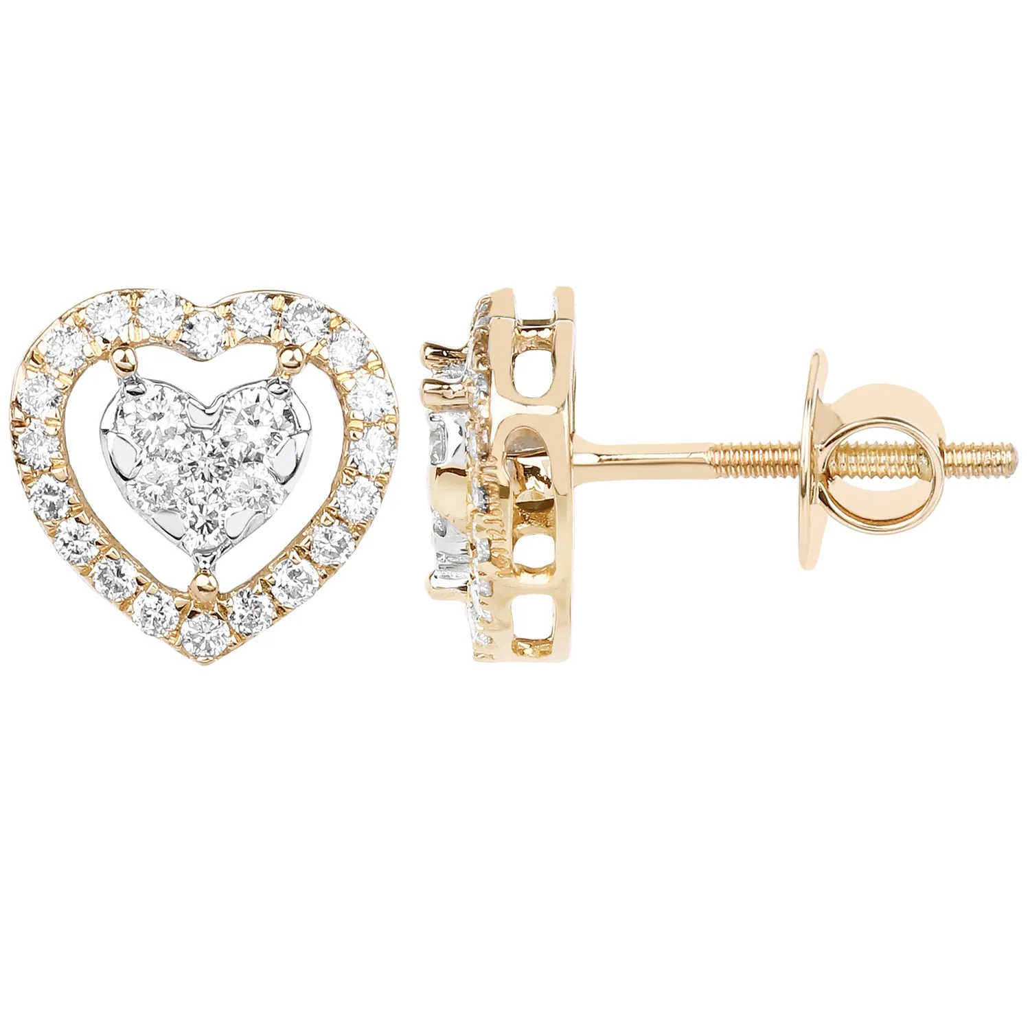 Heart Illusion Earrings For Women : IJER0091