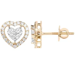 Heart Illusion Earrings For Women : IJER0091