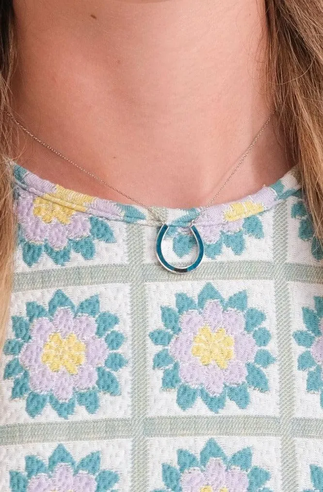 Horseshoe Gemstone Necklace