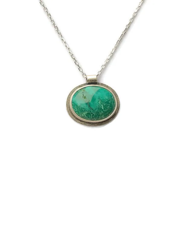 Hubei Turquoise Horizontal Oval Layering Necklace
