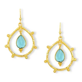 Iga Earrings Blue Topaz