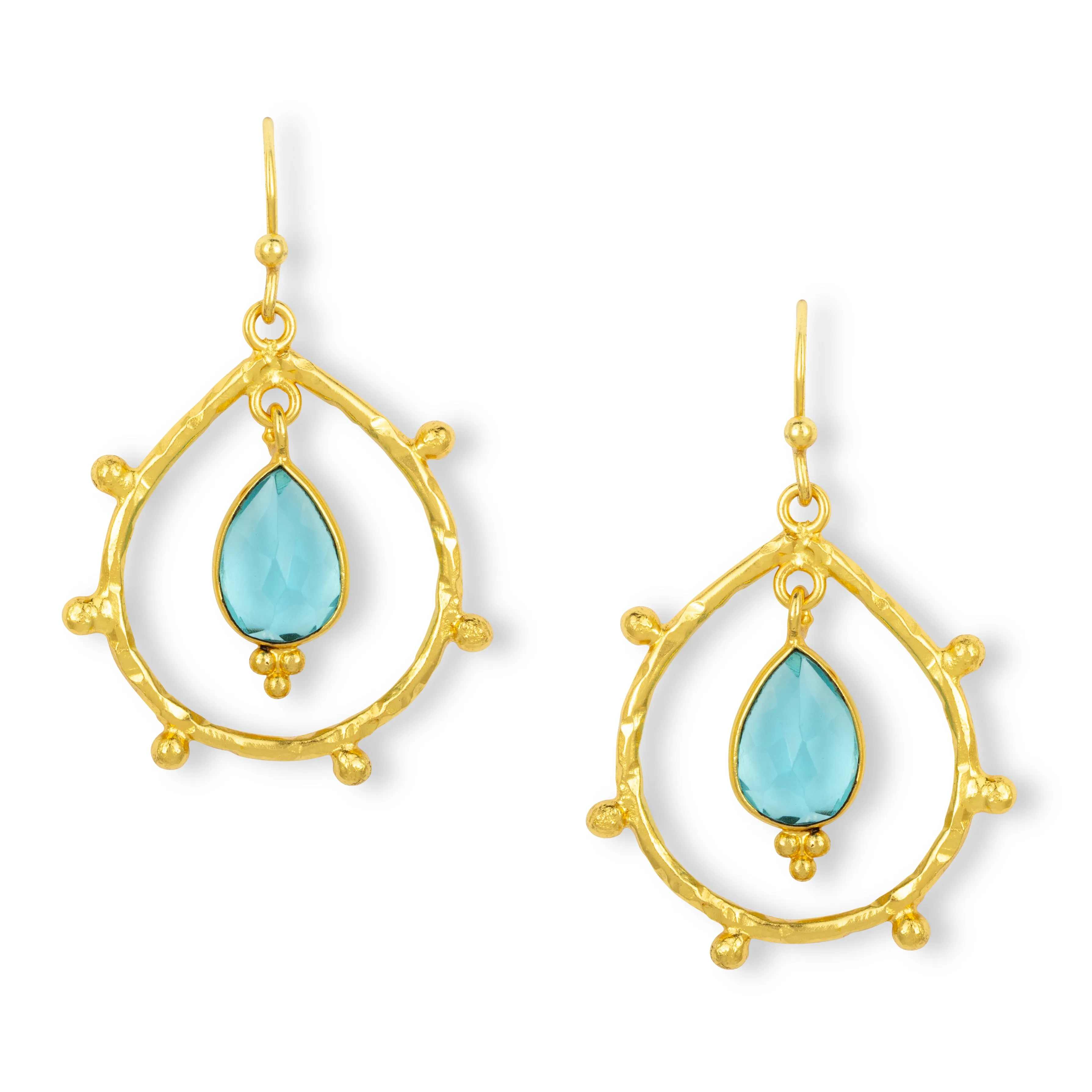 Iga Earrings Blue Topaz
