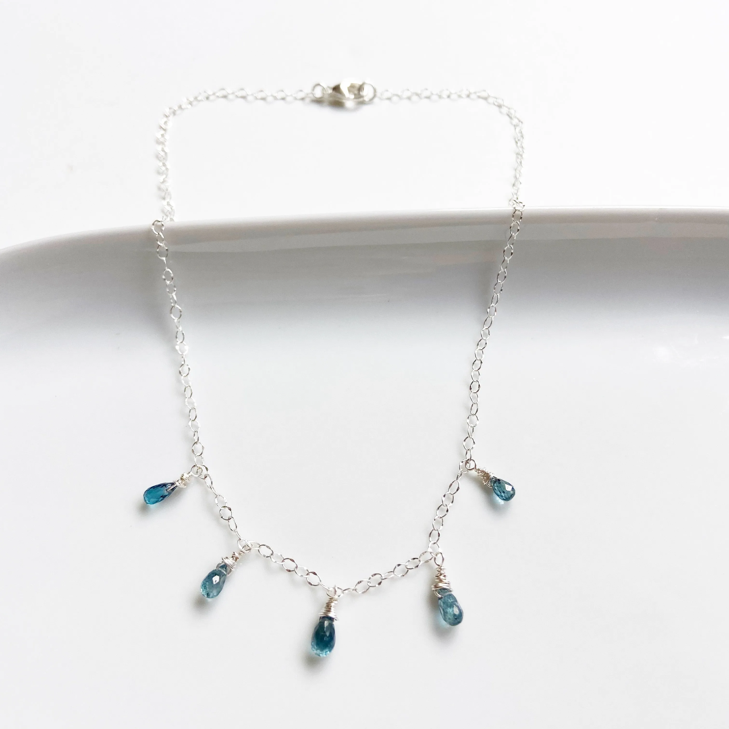 Illuminate - Moss Kyanite Mini Teardrop necklace