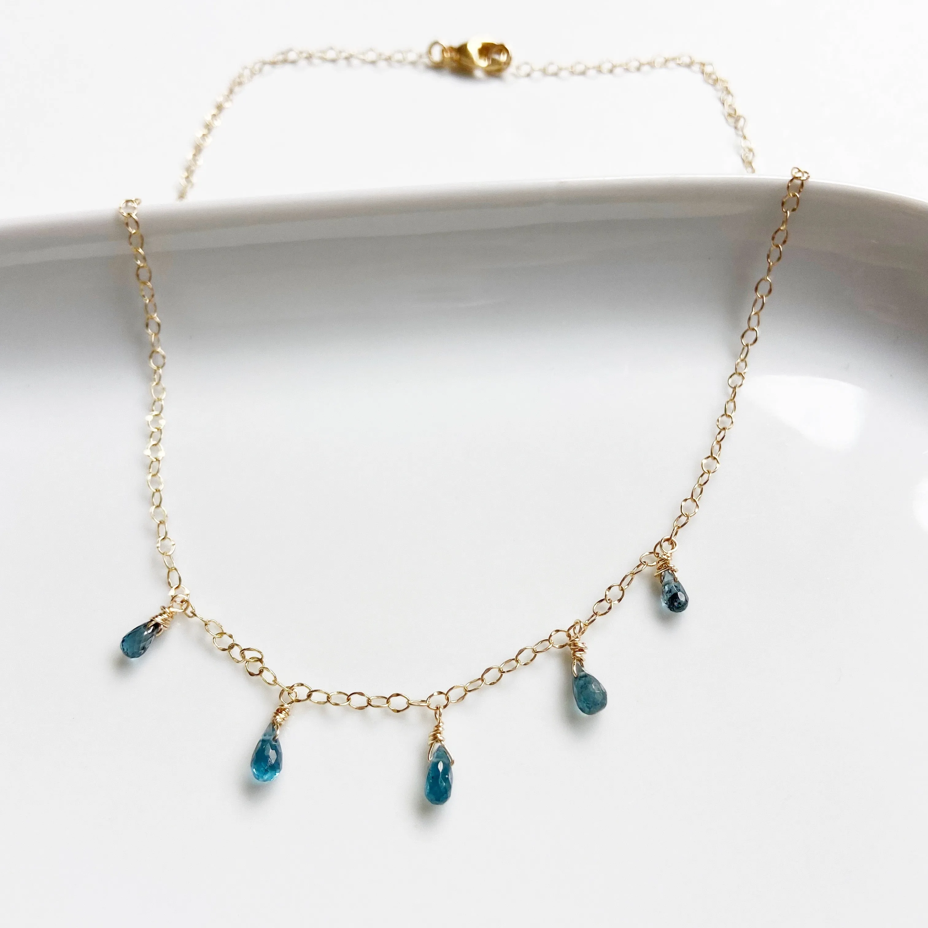 Illuminate - Moss Kyanite Mini Teardrop necklace