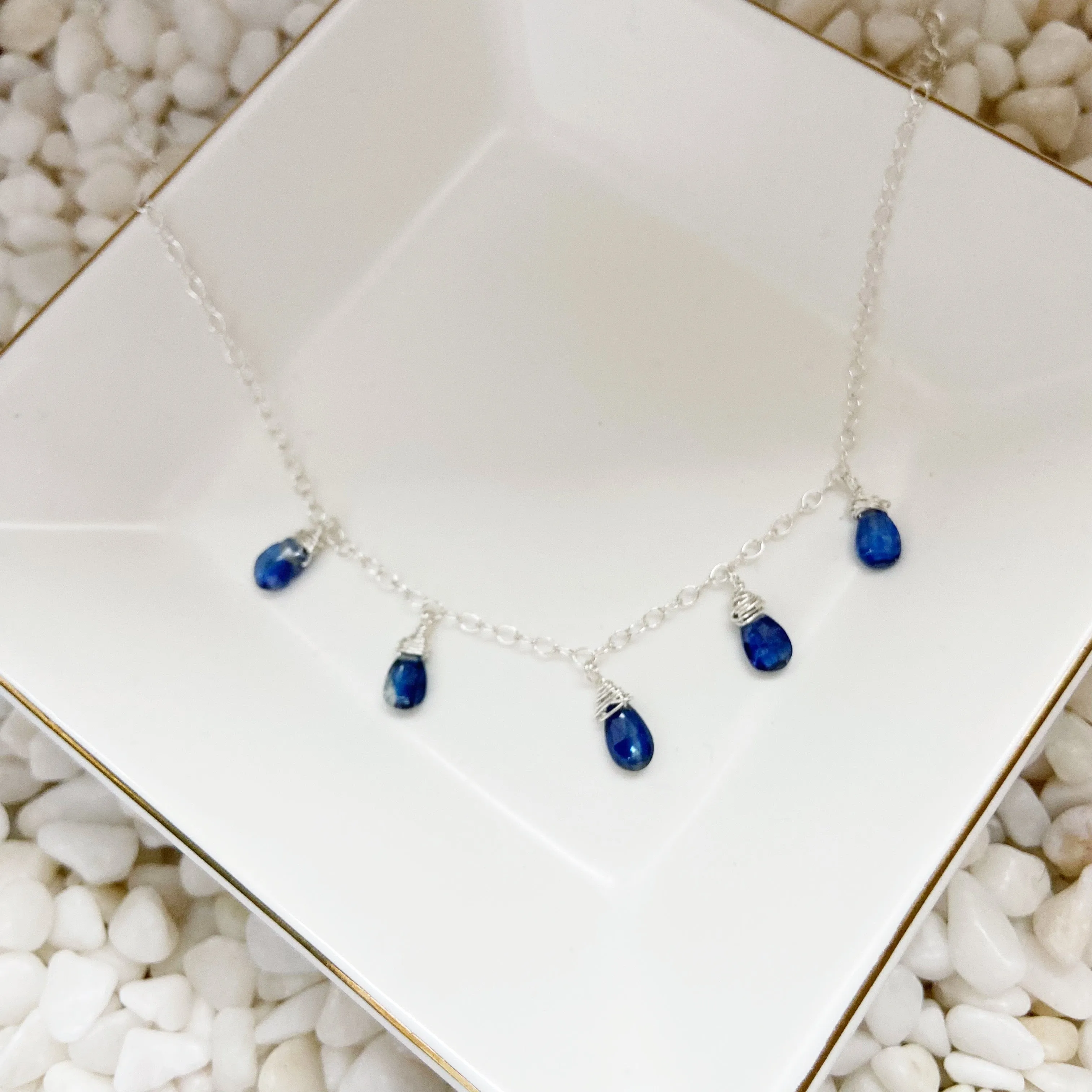 Illuminate - Moss Kyanite Mini Teardrop necklace