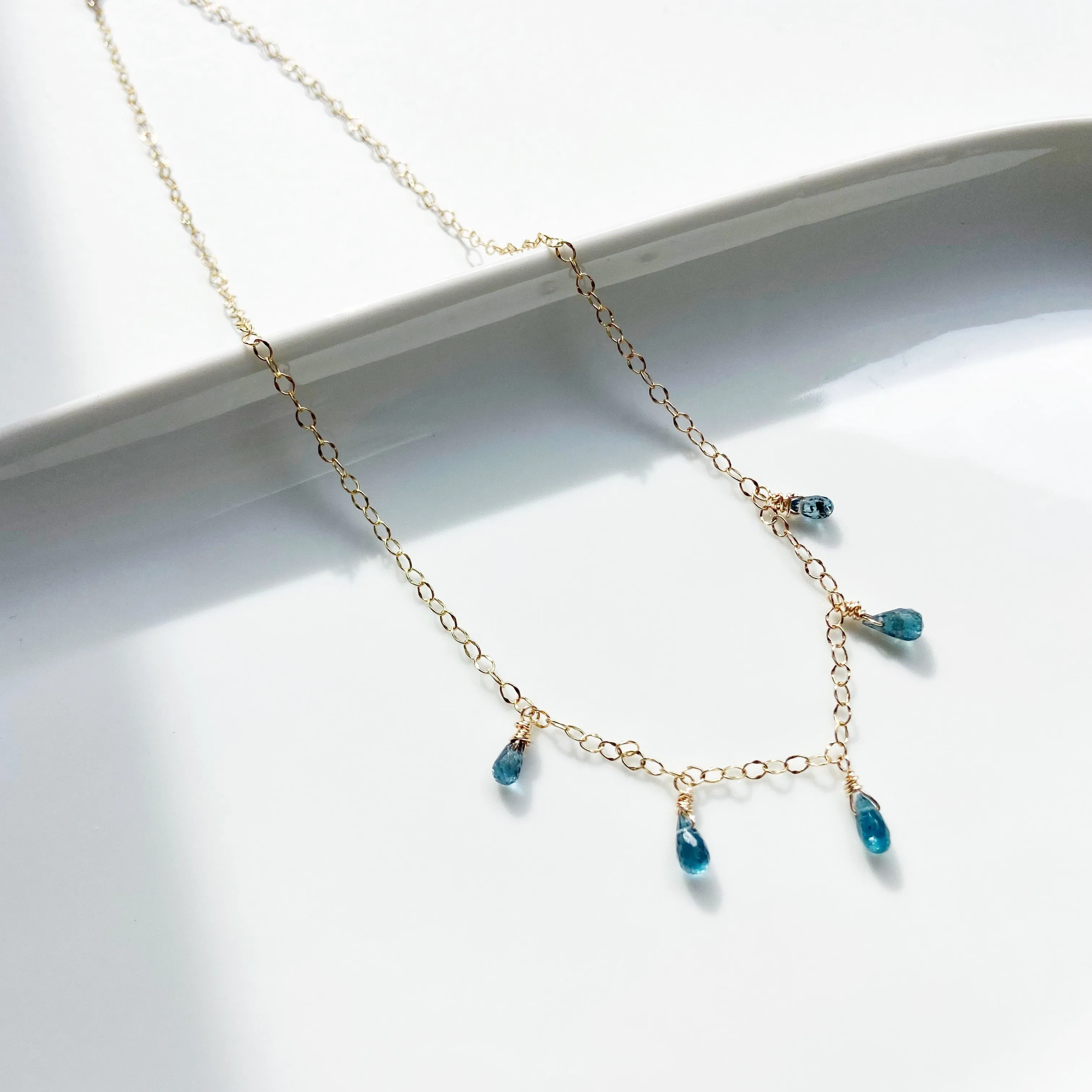 Illuminate - Moss Kyanite Mini Teardrop necklace