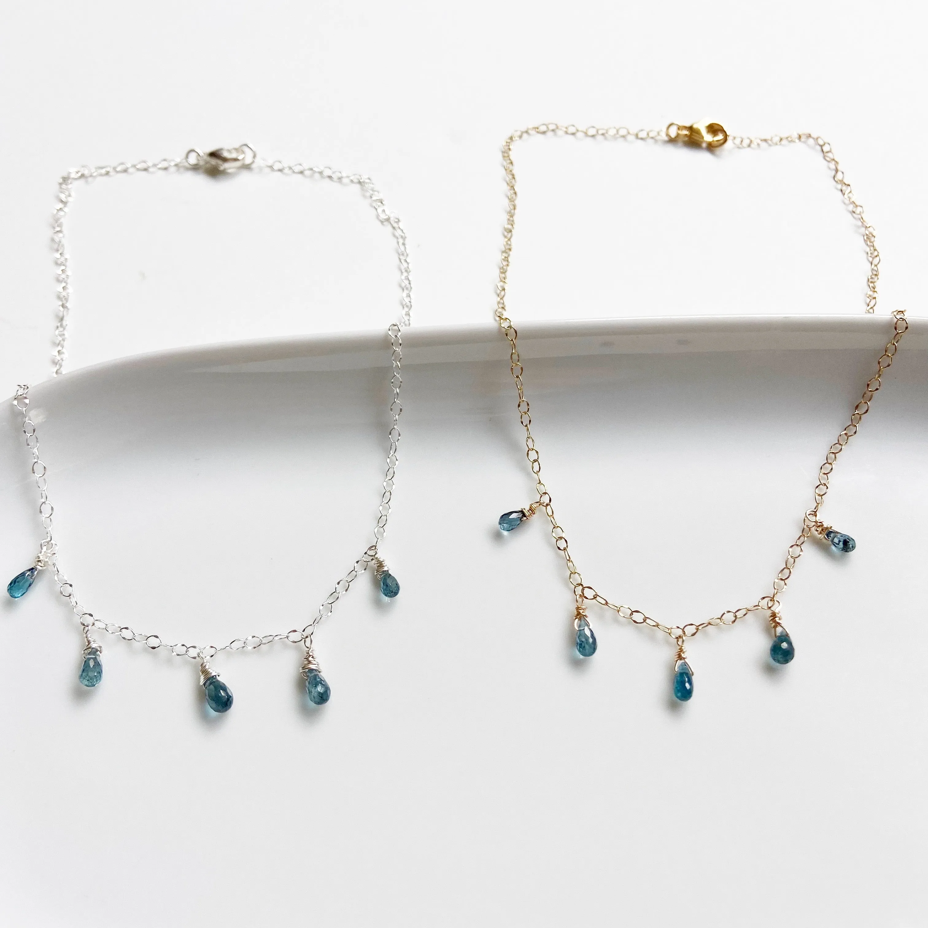 Illuminate - Moss Kyanite Mini Teardrop necklace