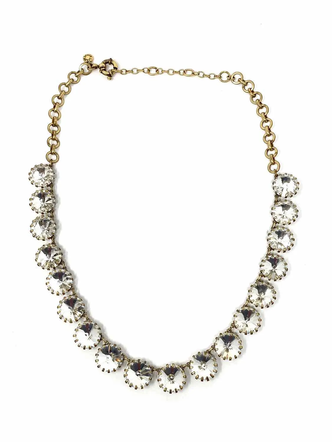 J Crew Brass Cubic Zirconia Necklace