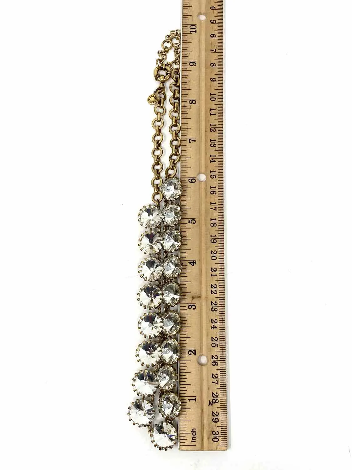 J Crew Brass Cubic Zirconia Necklace