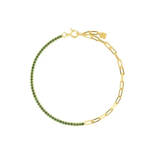 KESLEY 925 Sterling Silver Rainbow Zircon Chain Bracelet 2021 Women