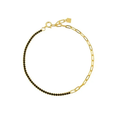 KESLEY 925 Sterling Silver Rainbow Zircon Chain Bracelet 2021 Women