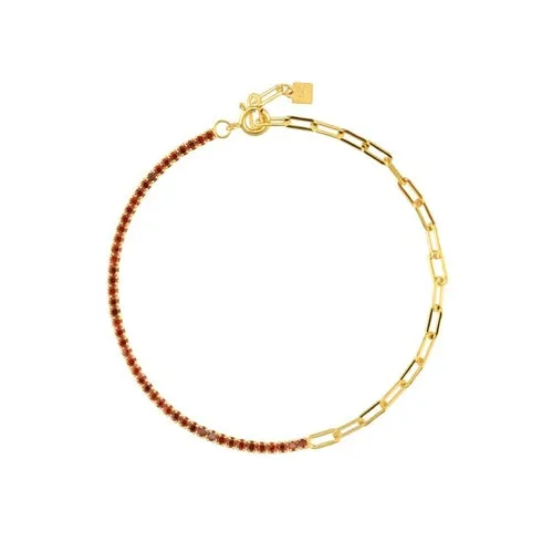 KESLEY 925 Sterling Silver Rainbow Zircon Chain Bracelet 2021 Women