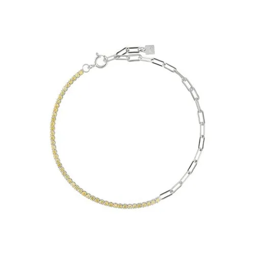 KESLEY 925 Sterling Silver Rainbow Zircon Chain Bracelet 2021 Women