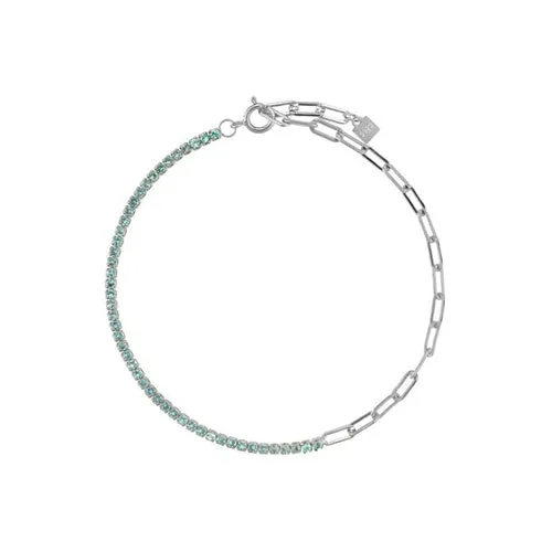 KESLEY 925 Sterling Silver Rainbow Zircon Chain Bracelet 2021 Women