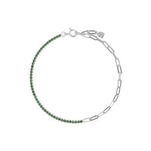 KESLEY 925 Sterling Silver Rainbow Zircon Chain Bracelet 2021 Women